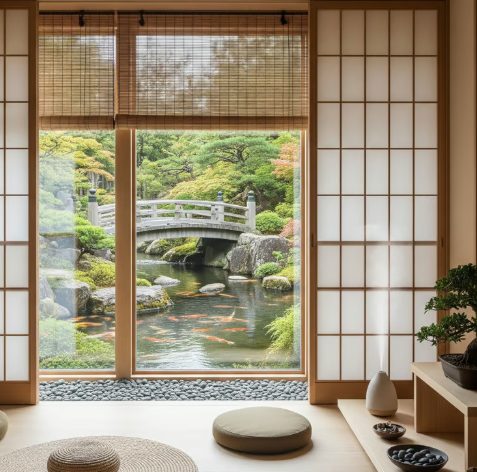 Quiet garden-view room